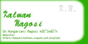 kalman magosi business card